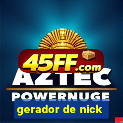 gerador de nick